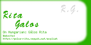 rita galos business card