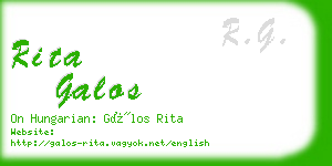 rita galos business card